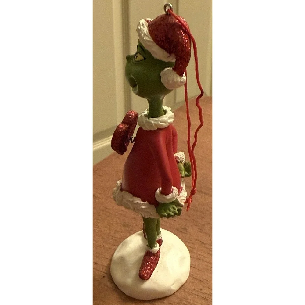 Dr. Seuss Grinch Spring‎ Heart Christmas Ornament 2009 RARE EUC